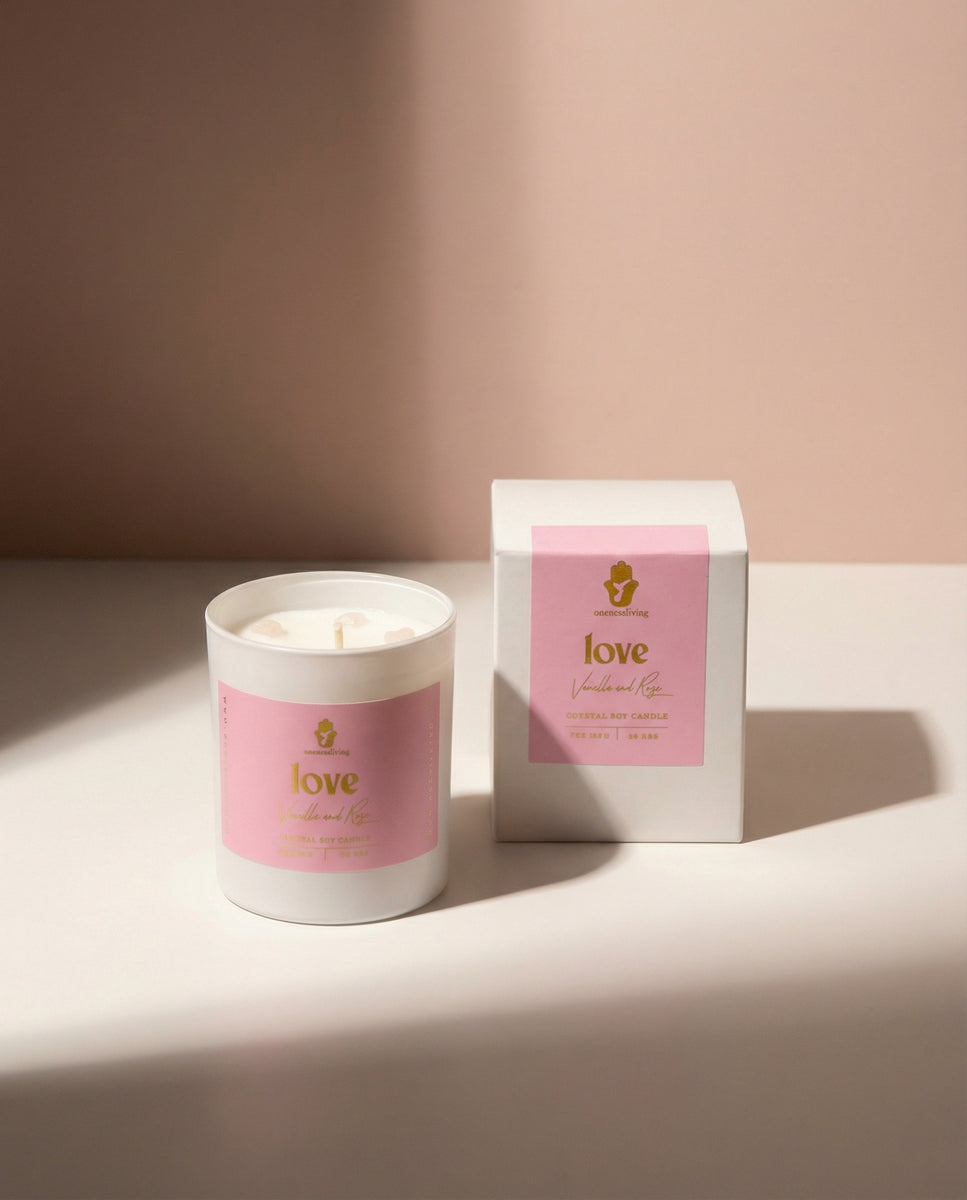 Love Crystal Candle – Oneness Living