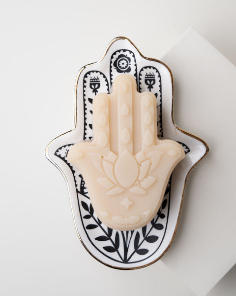 Hamsa soap with plate